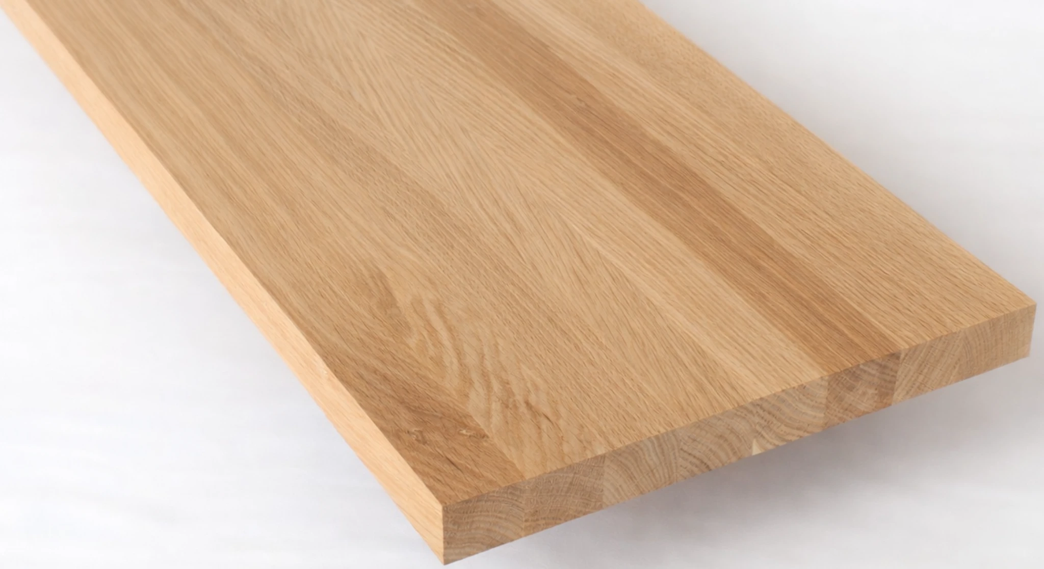 Massivholzplatte Eiche mit durchgehenden Lamellen